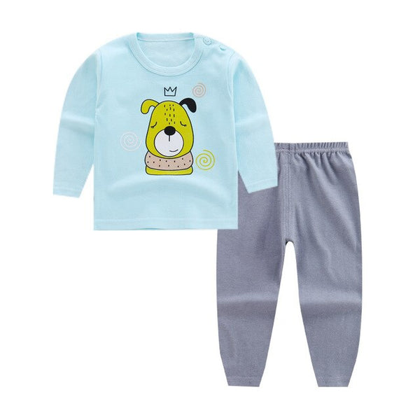 2018 Newly Autumn Lovely Pretty Infant Baby Girls Clothes Sets Cartoon Cloud Print Long Sleeve Pullover White Tops+Striped Pants
