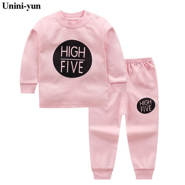 2018 Newly Autumn Lovely Pretty Infant Baby Girls Clothes Sets Cartoon Cloud Print Long Sleeve Pullover White Tops+Striped Pants