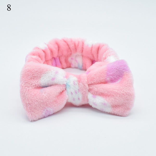 New Letter "OMG" Coral Fleece Soft Bow Headbands for women Girls Cute Hair Holder Hairbands Hair Bands Headwear Hair Accessories