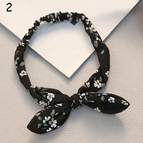 Women Sweet Hair Bands Print Headbands Retro Hair Accessories Cross Turban Bandage Bandanas Hairband Headwrap Summer Headwear