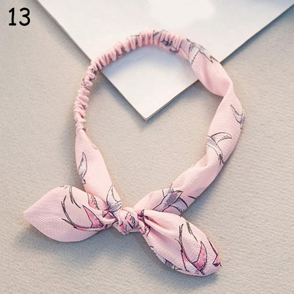 Women Sweet Hair Bands Print Headbands Retro Hair Accessories Cross Turban Bandage Bandanas Hairband Headwrap Summer Headwear