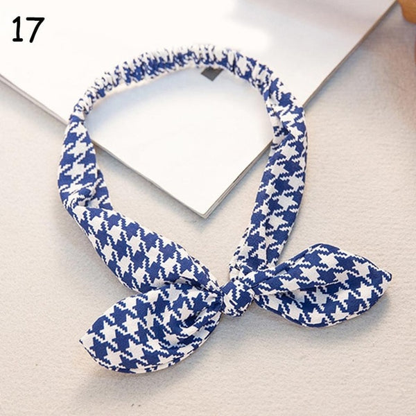 Women Sweet Hair Bands Print Headbands Retro Hair Accessories Cross Turban Bandage Bandanas Hairband Headwrap Summer Headwear