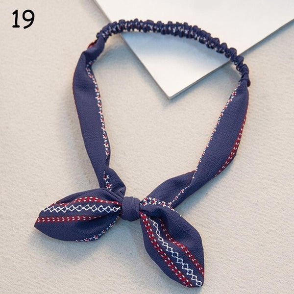 Women Sweet Hair Bands Print Headbands Retro Hair Accessories Cross Turban Bandage Bandanas Hairband Headwrap Summer Headwear