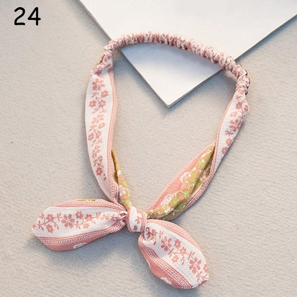 Women Sweet Hair Bands Print Headbands Retro Hair Accessories Cross Turban Bandage Bandanas Hairband Headwrap Summer Headwear