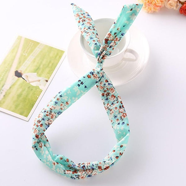 Women Sweet Hair Bands Print Headbands Retro Hair Accessories Cross Turban Bandage Bandanas Hairband Headwrap Summer Headwear