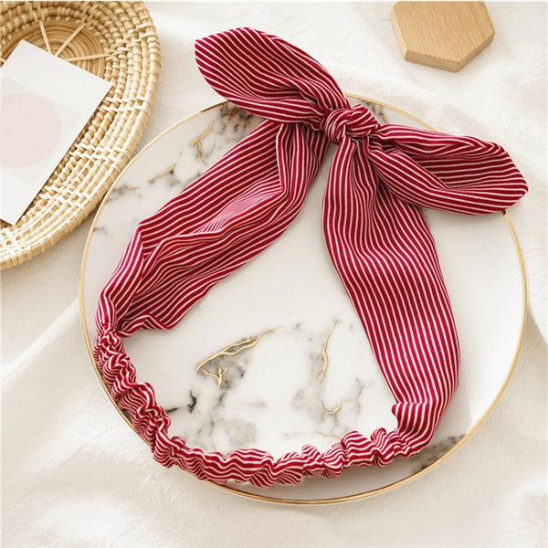 Women Sweet Hair Bands Print Headbands Retro Hair Accessories Cross Turban Bandage Bandanas Hairband Headwrap Summer Headwear