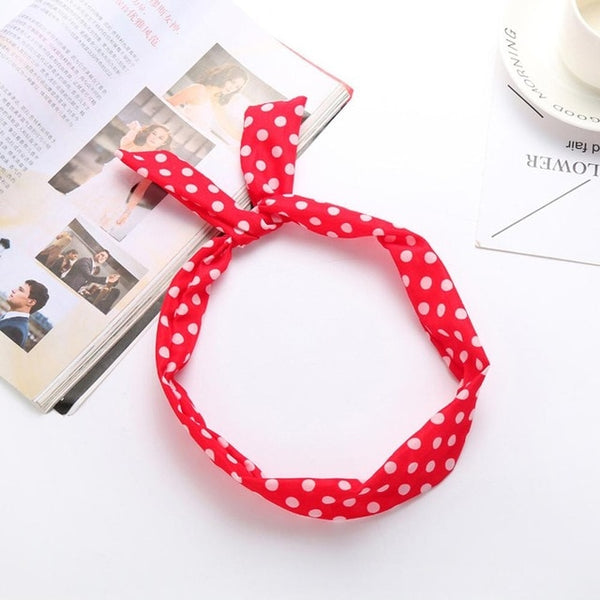 Women Sweet Hair Bands Print Headbands Retro Hair Accessories Cross Turban Bandage Bandanas Hairband Headwrap Summer Headwear