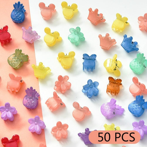 10/20/30/50 Pcs/Bag Cute Girls Women Flower Crown Animals Baby Hair Claws Children Hairpins Hair Clips Kid Hair Accessories Set