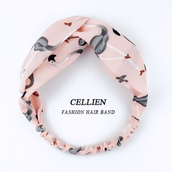 2020 NEW Hair Accessories for Women Girls Hair Bands Print Headbands Vintage Cross Turban Scarf Bandage повязка на голову DS02