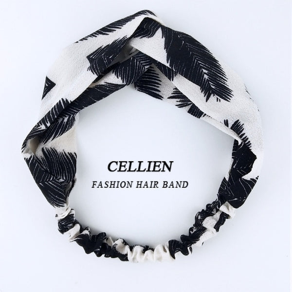 2020 NEW Hair Accessories for Women Girls Hair Bands Print Headbands Vintage Cross Turban Scarf Bandage повязка на голову DS02