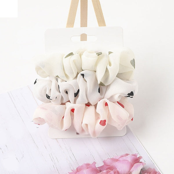 1 Set Scrunchies Hair Ring Candy Color Hair Ties Rope Autumn Winter Women Ponytail Hair Accessories 4-6Pcs Girls Hairbands Gifts