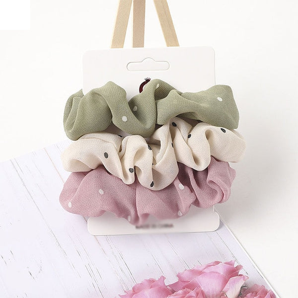 1 Set Scrunchies Hair Ring Candy Color Hair Ties Rope Autumn Winter Women Ponytail Hair Accessories 4-6Pcs Girls Hairbands Gifts