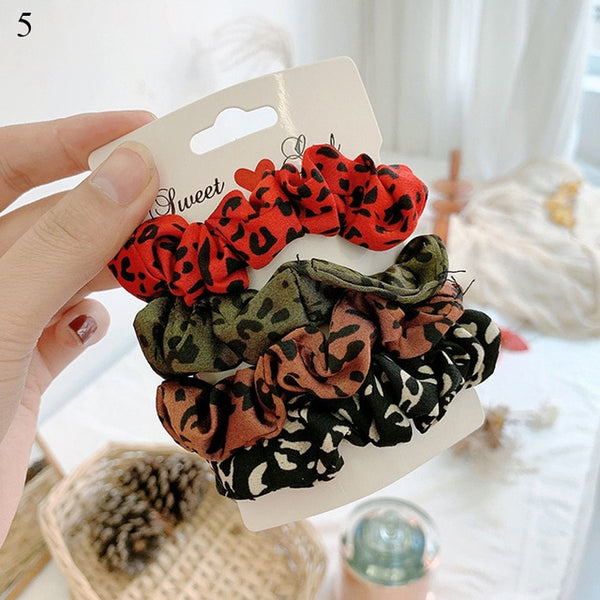 1 Set Scrunchies Hair Ring Candy Color Hair Ties Rope Autumn Winter Women Ponytail Hair Accessories 4-6Pcs Girls Hairbands Gifts