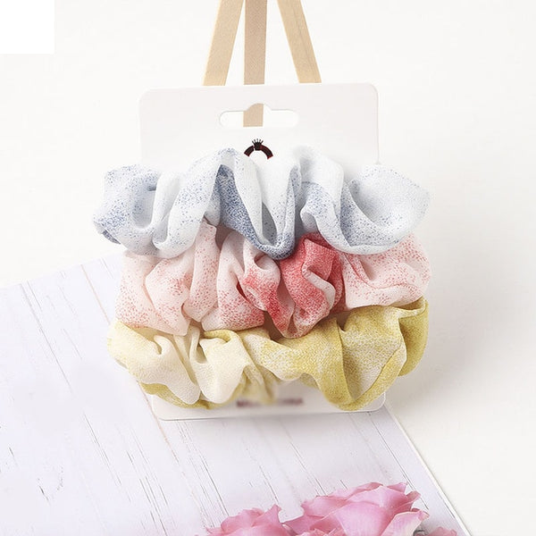 1 Set Scrunchies Hair Ring Candy Color Hair Ties Rope Autumn Winter Women Ponytail Hair Accessories 4-6Pcs Girls Hairbands Gifts