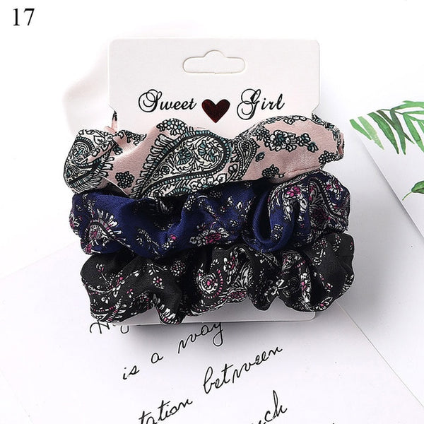 1 Set Scrunchies Hair Ring Candy Color Hair Ties Rope Autumn Winter Women Ponytail Hair Accessories 4-6Pcs Girls Hairbands Gifts