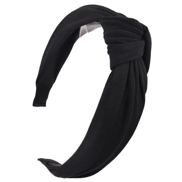 Solid Color Knot Headbands for Women Simple Fabric Girls Hairband Women Hair Accessories Wide Side Hair Band