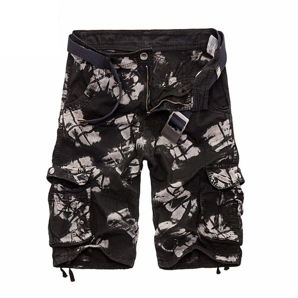 Mountainskin Summer Men's Camo Cargo Shorts Cotton Military Camouflage Male Jogger Board Shorts Men Brand Clothing SA495
