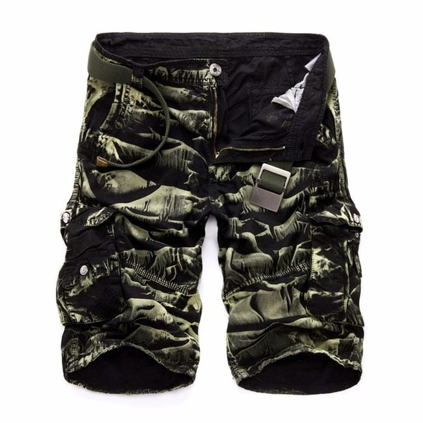 Mountainskin Summer Men's Camo Cargo Shorts Cotton Military Camouflage Male Jogger Board Shorts Men Brand Clothing SA495