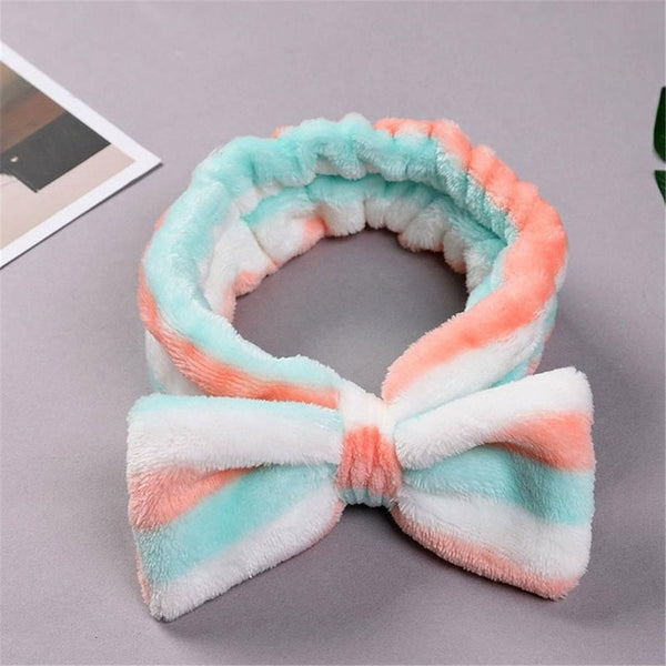 New Letter "OMG" Coral Fleece Soft Bow Headbands for women Girls Cute Hair Holder Hairbands Hair Bands Headwear Hair Accessories