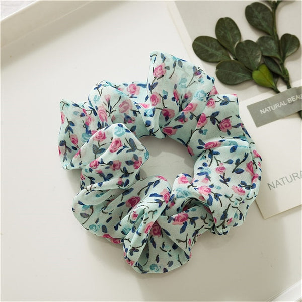 Fashion Cross Knot Headbands Flower Print Elastic Hair Bands Ties Scarf Ribbon Headwear Women Hair Accessories Head Wrap