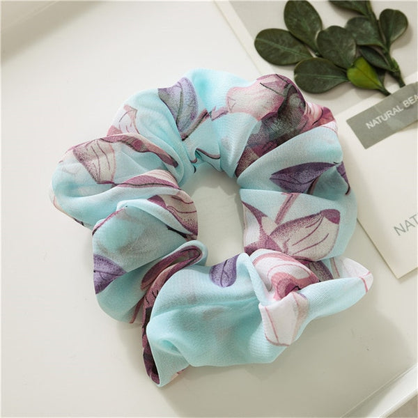 Fashion Cross Knot Headbands Flower Print Elastic Hair Bands Ties Scarf Ribbon Headwear Women Hair Accessories Head Wrap