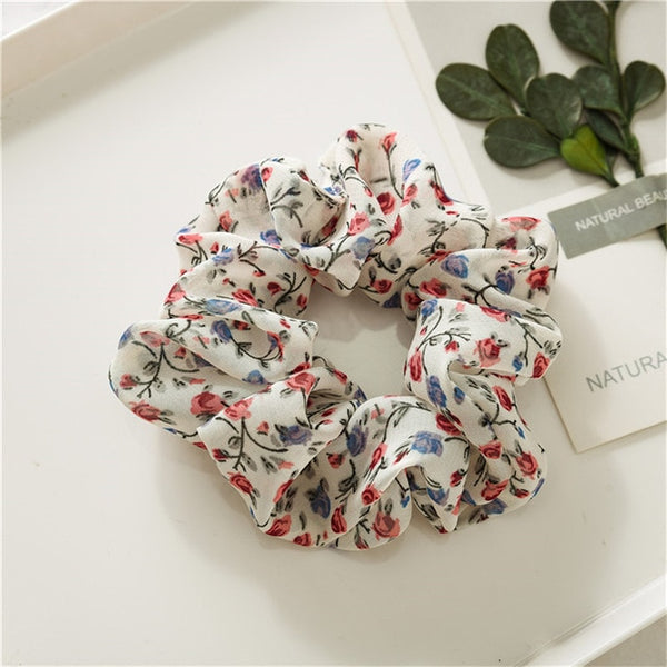 Fashion Cross Knot Headbands Flower Print Elastic Hair Bands Ties Scarf Ribbon Headwear Women Hair Accessories Head Wrap