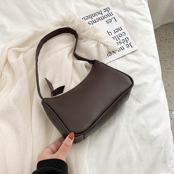 Vintage Retro Totes Bags For Women 2020 Fashion Handbag Soft Leather Female Small Subaxillary Bag Casual Retro Mini Shoulder Bag