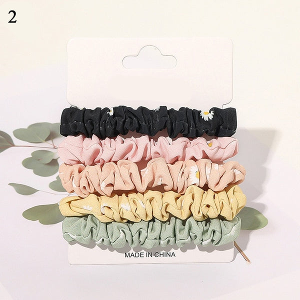 1 Set Scrunchies Hair Ring Candy Color Hair Ties Rope Autumn Winter Women Ponytail Hair Accessories 4-6Pcs Girls Hairbands Gifts