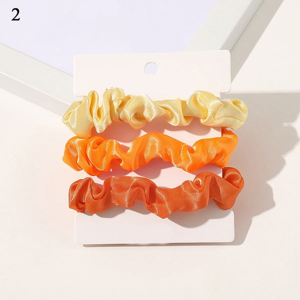 1 Set Scrunchies Hair Ring Candy Color Hair Ties Rope Autumn Winter Women Ponytail Hair Accessories 4-6Pcs Girls Hairbands Gifts