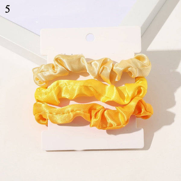 1 Set Scrunchies Hair Ring Candy Color Hair Ties Rope Autumn Winter Women Ponytail Hair Accessories 4-6Pcs Girls Hairbands Gifts