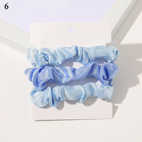1 Set Scrunchies Hair Ring Candy Color Hair Ties Rope Autumn Winter Women Ponytail Hair Accessories 4-6Pcs Girls Hairbands Gifts