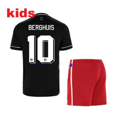 kids Top Quality 2020 2021 FeyenoordES Away soccer jersey 20 21 kids kit JORGENSEN BERGHUIS KOKCU boy football shirt