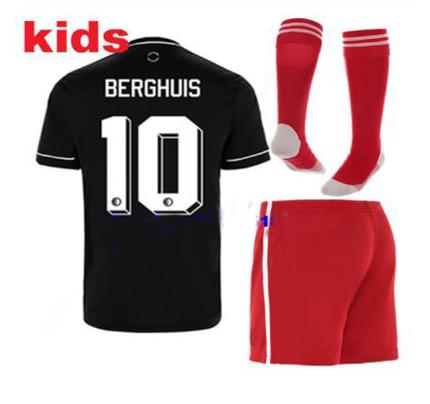 kids Top Quality 2020 2021 FeyenoordES Away soccer jersey 20 21 kids kit JORGENSEN BERGHUIS KOKCU boy football shirt