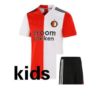 kids Top Quality 2020 2021 FeyenoordES Away soccer jersey 20 21 kids kit JORGENSEN BERGHUIS KOKCU boy football shirt