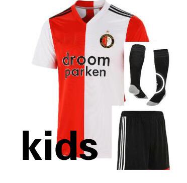 kids Top Quality 2020 2021 FeyenoordES Away soccer jersey 20 21 kids kit JORGENSEN BERGHUIS KOKCU boy football shirt